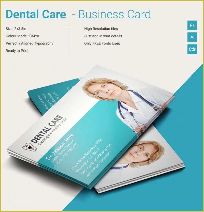 Free Nursing Business Card Templates Of Dentist & Dental Clinic Business Card Template – 40 Free