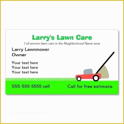 Free Nursing Business Card Templates Of Lawn Care Business Card Templates Free Wonderful S