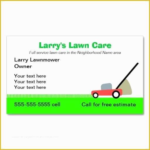 Free Nursing Business Card Templates Of Lawn Care Business Card Templates Free Wonderful S