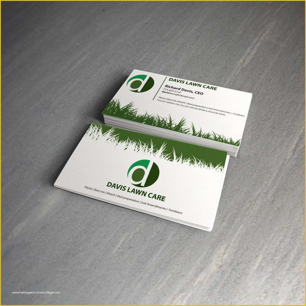 Free Nursing Business Card Templates Of Lawn Care Business Cards Templates Free Free Resume