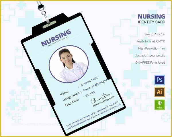 Free Nursing Business Card Templates Of Nursing Template 15 Psd Ai Cdr format Download