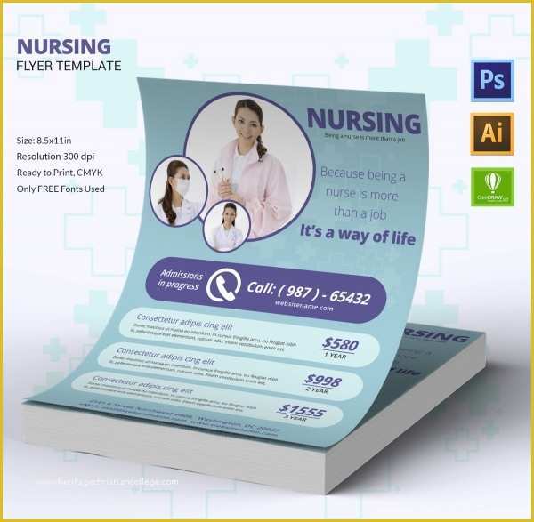 Free Nursing Business Card Templates Of Nursing Template 15 Psd Ai Cdr format Download
