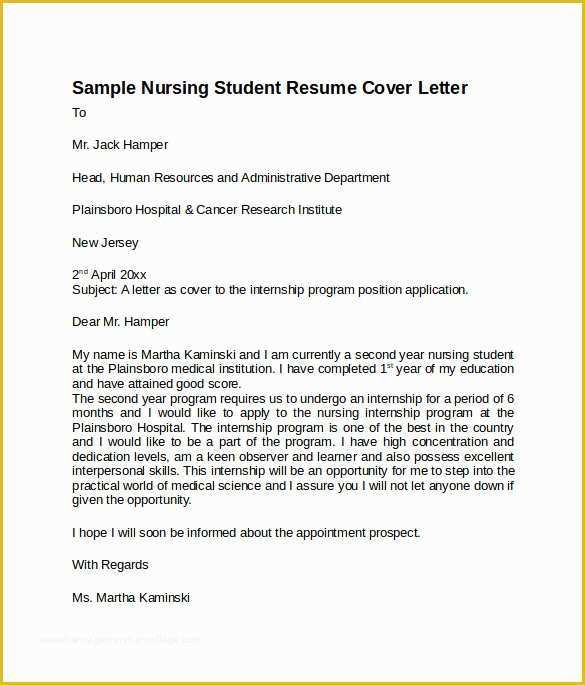 Free Nursing Cover Letter Templates Of 8 Nursing Cover Letter Templates to Download