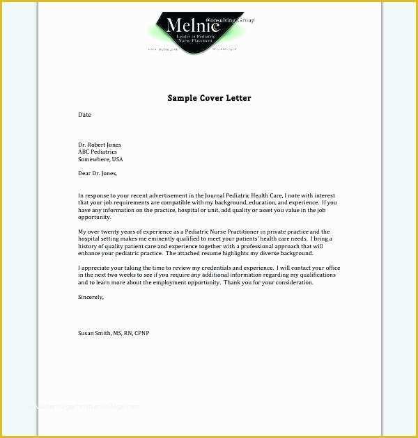 Free Nursing Cover Letter Templates Of Cover Letter Sample for Nursing Job Bunch Ideas
