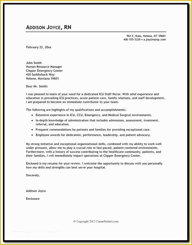 Free Nursing Cover Letter Templates Of Nurse Cover Letter Templates for Free Cover Letter