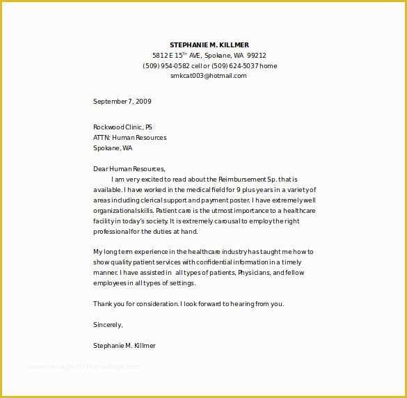 Free Nursing Cover Letter Templates Of Nursing Cover Letter Template – 8 Free Word Pdf