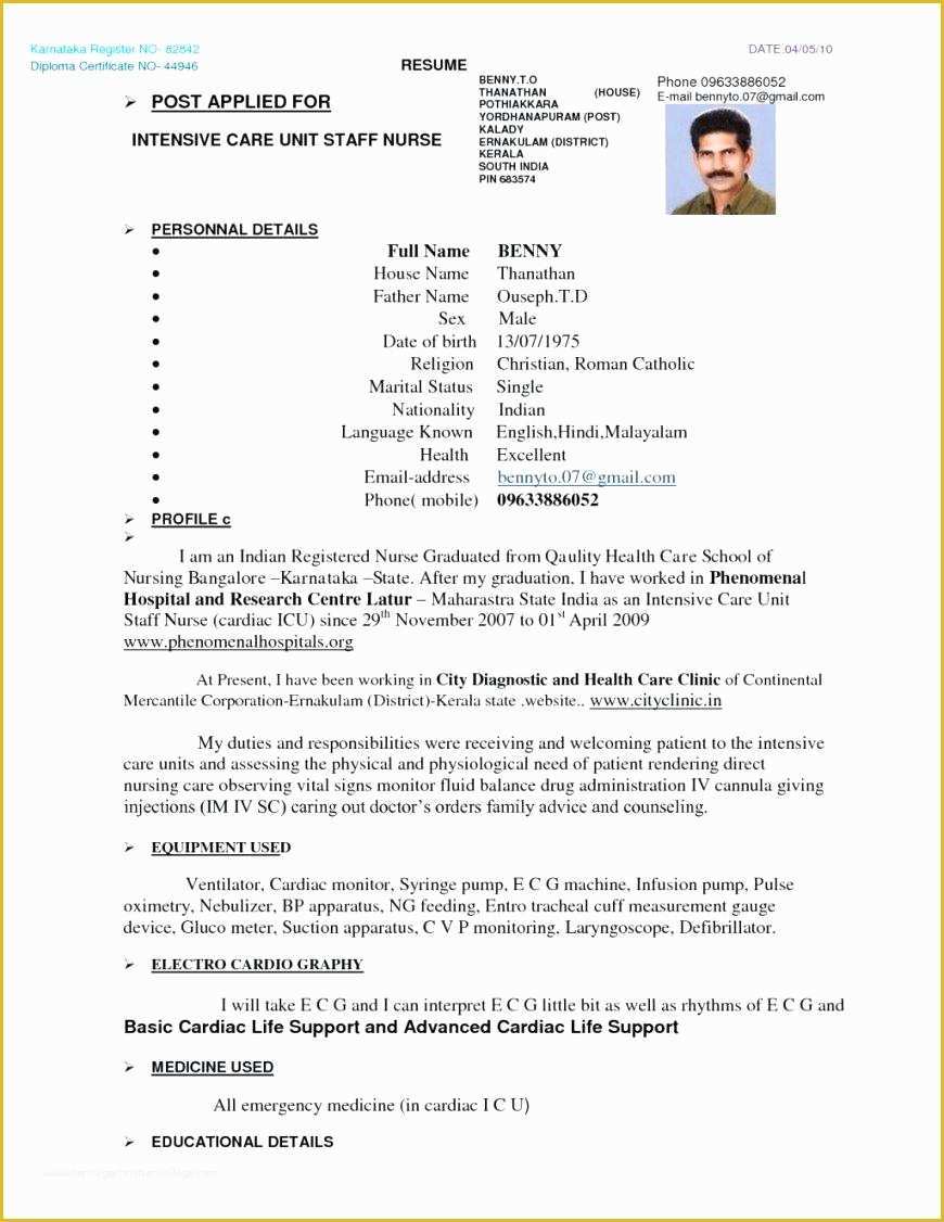 Free Nursing Cover Letter Templates Of Nursing Resume Template Free Nurse Sample Registered