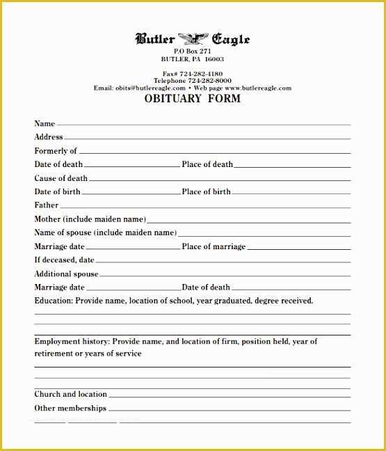 Free Obituary Template Of 4 Editable Obituary Template Sampletemplatess