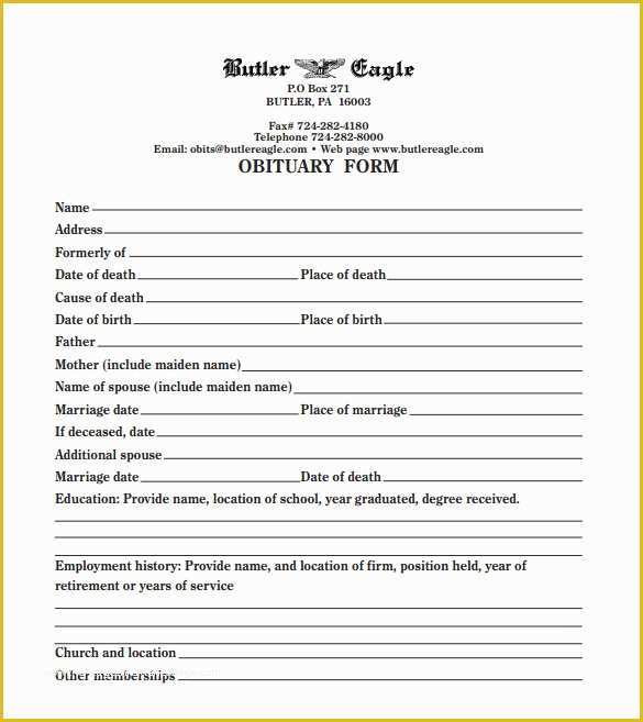 Free Obituary Template Of Funeral Obituary Template 25 Free Word Excel Pdf Psd