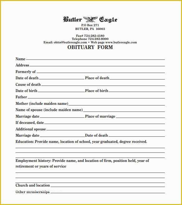 Free Obituary Template Of Funeral Obituary Template 25 Free Word Excel Pdf Psd