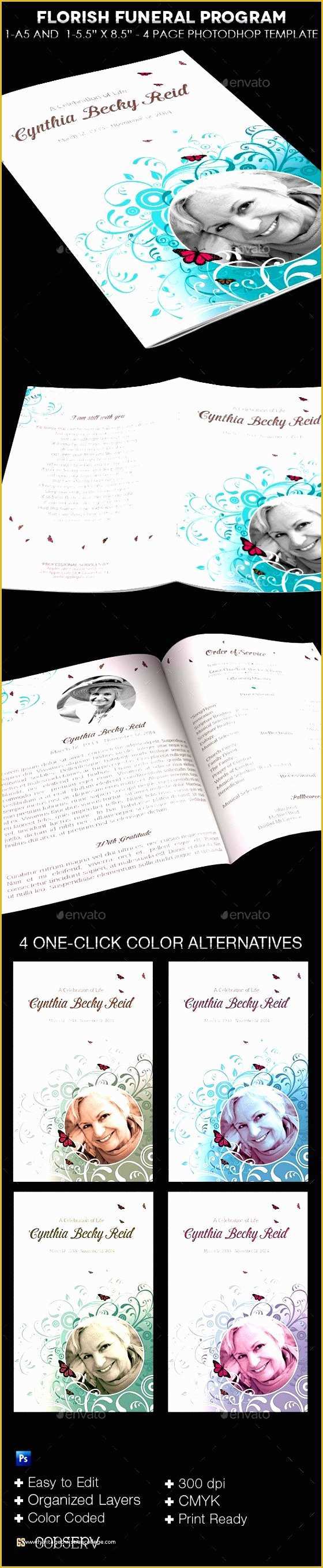 Free Obituary Template Photoshop Of 5 Easy to Edit Funeral Program Template Sampletemplatess
