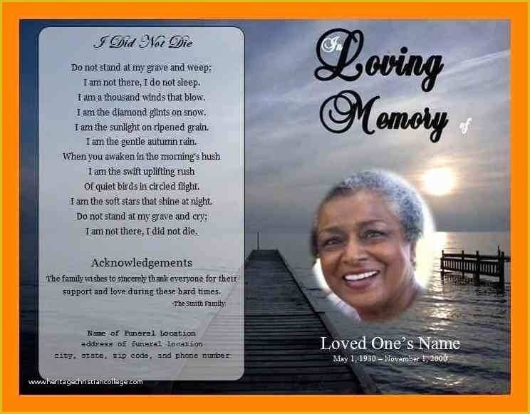 Free Obituary Template Photoshop Of Free Obituary Template for Microsoft Publisher – ifa