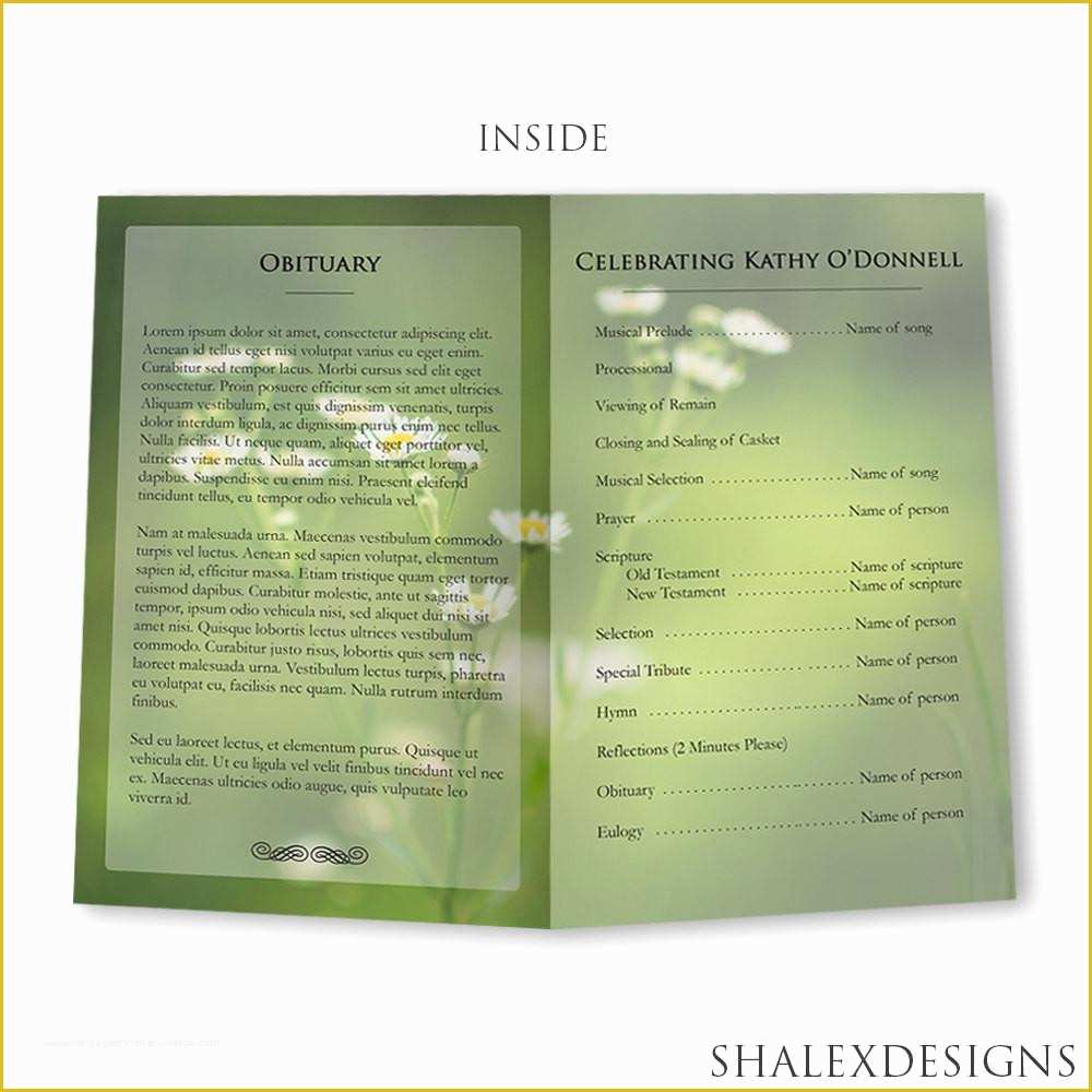 Free Obituary Template Photoshop Of Funeral Program Template Obituary Template Shop