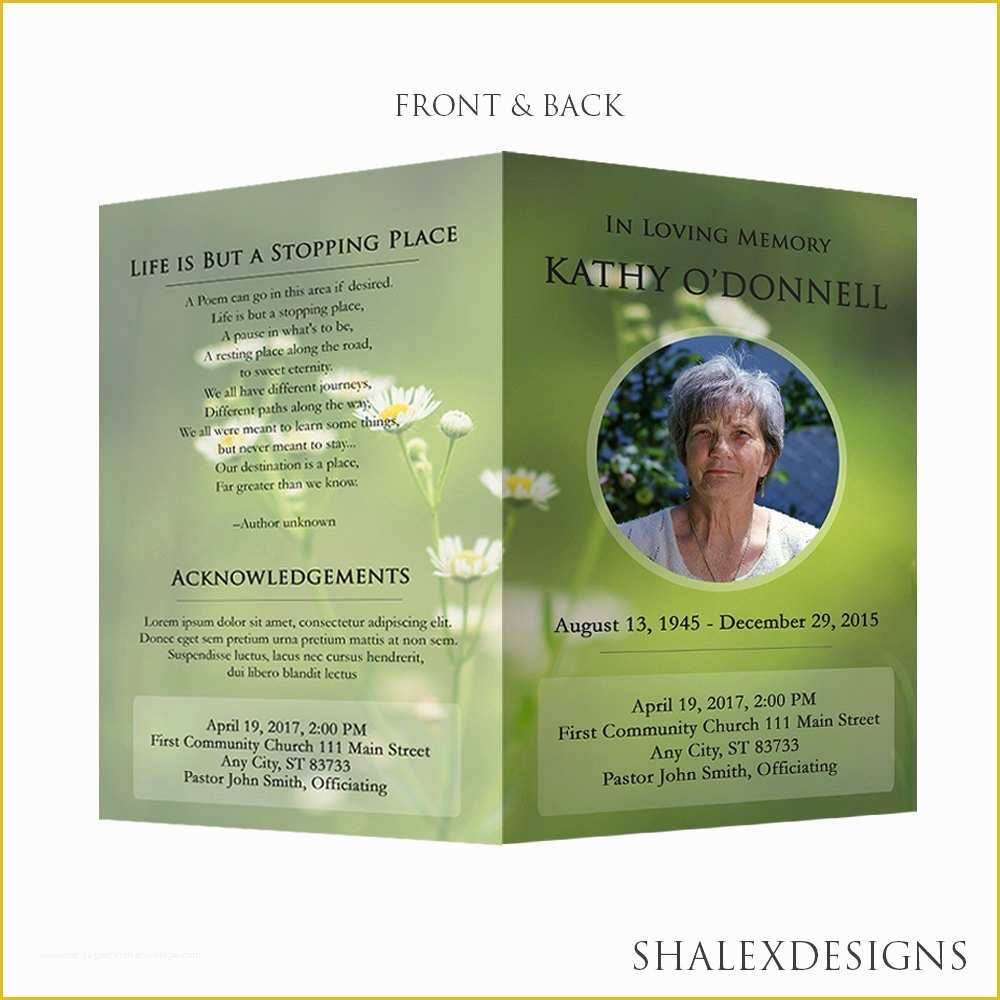 Free Obituary Template Photoshop Of Funeral Program Template Obituary Template Shop Psd