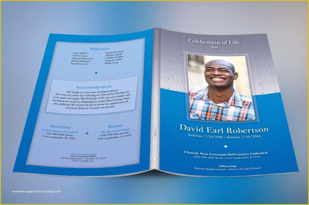 Free Obituary Template Photoshop Of Funeral Template Obituary Program