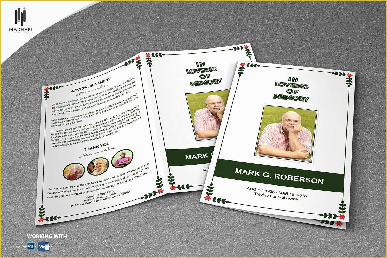 Free Obituary Template Photoshop Of Printable Funeral Program Template 