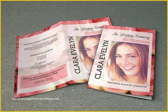 Free Obituary Template Photoshop Of Printable Funeral Program Template Memorial Program