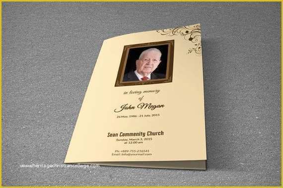 Free Obituary Template Photoshop Of Printable Funeral Program Template Obituary Template