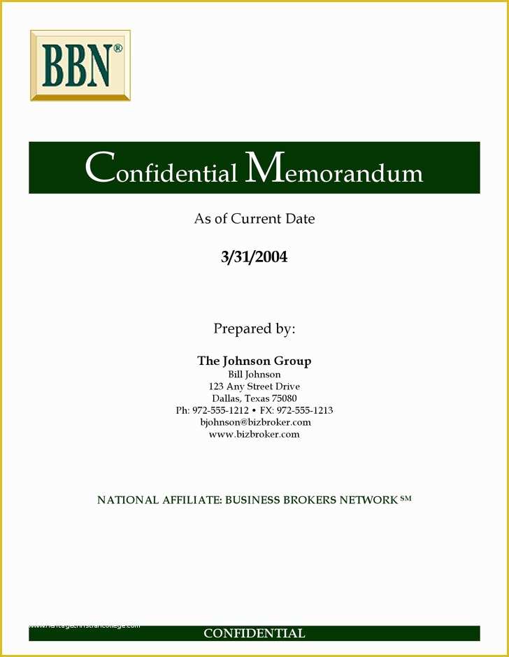 Free Offering Memorandum Template Of 3 Confidential Memo Template Free Download