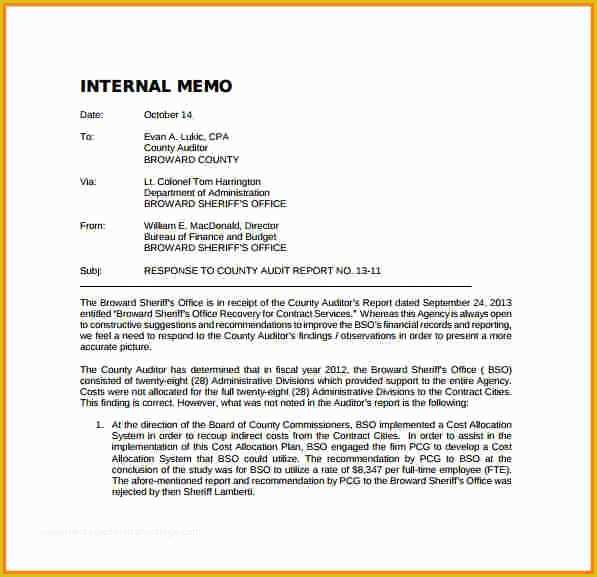 Free Offering Memorandum Template Of 6 Internal Memo format