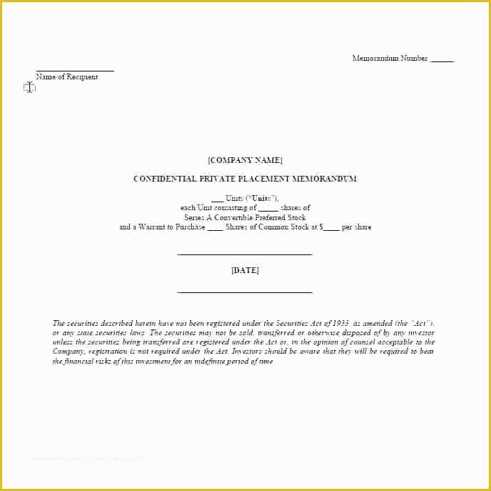 Free Offering Memorandum Template Of Free Offering Memorandum Template – Lvmag