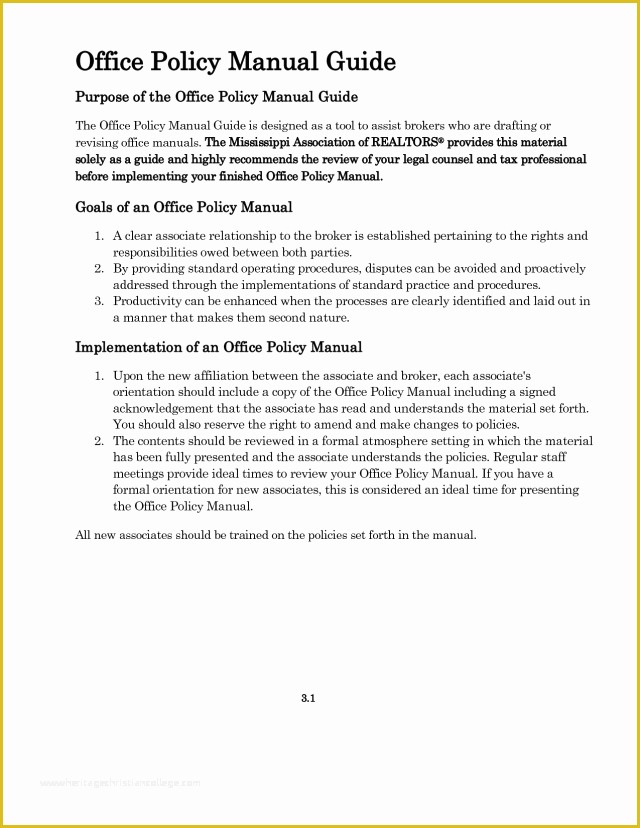 Free Office Procedures Manual Template Of Fice Procedures Manual Template Free Download