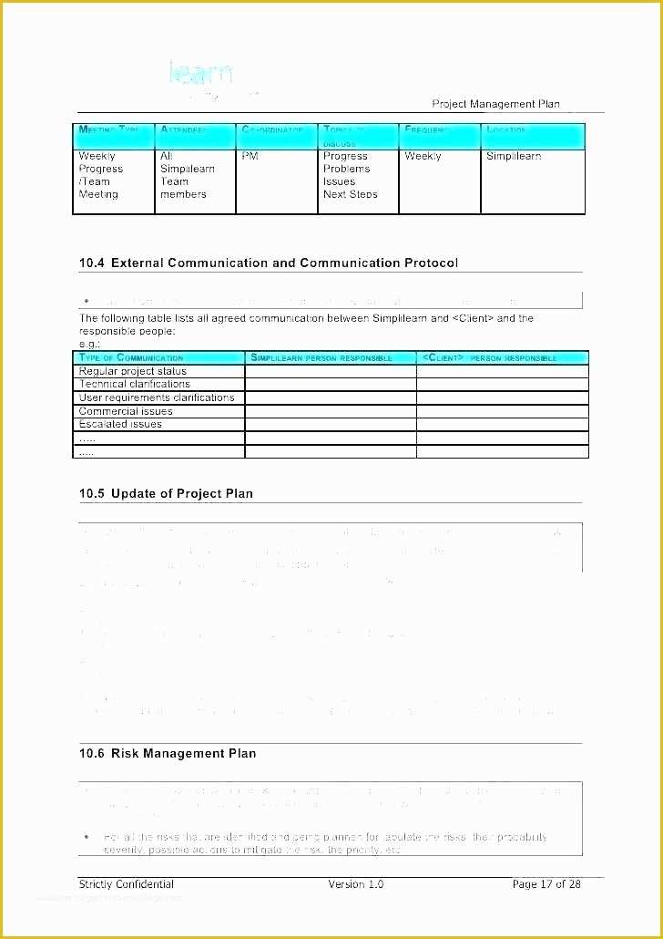 Free Office Renovation Project Plan Template Of Simple Project Management Plan Template Data Management