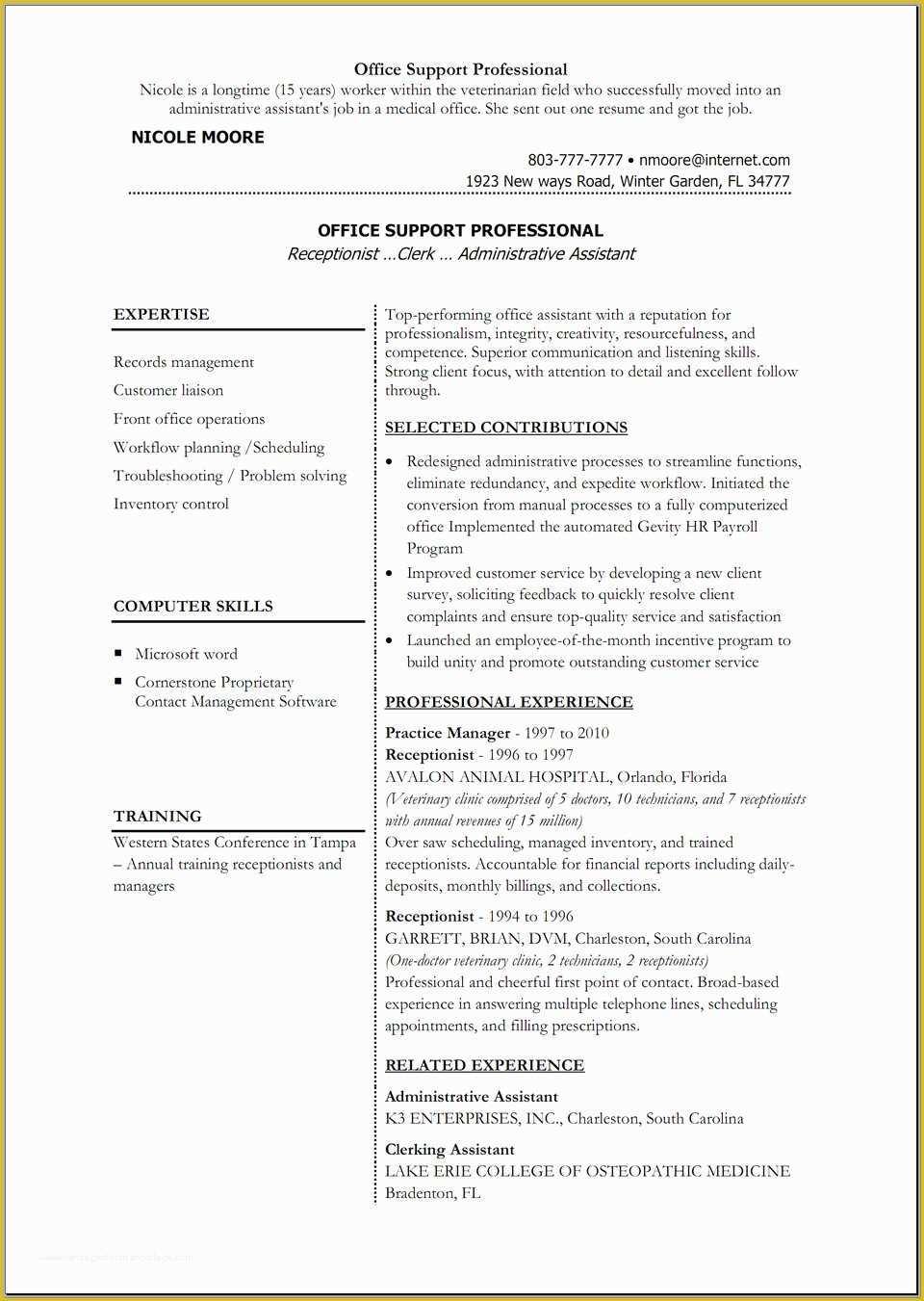 Free Office Resume Templates Of Fice Resume Templates