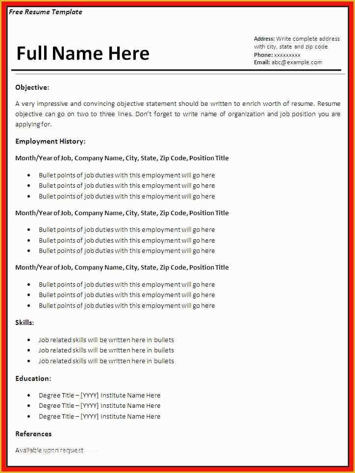 Free Office Resume Templates Of Office Resumes Templates