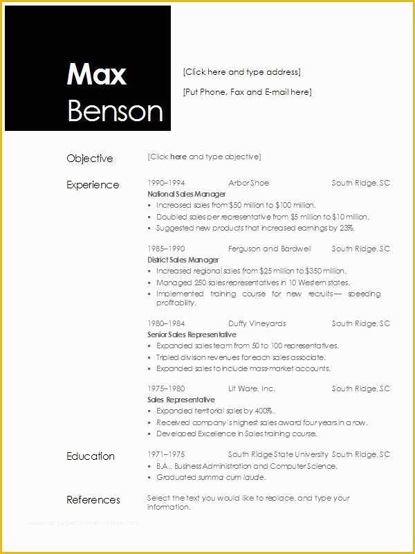 Free Office Resume Templates Of Openoffice Resume Templates