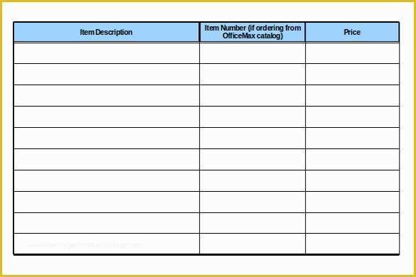 Free Office Supply List Template Of 17 Sample Supply Inventory Templates
