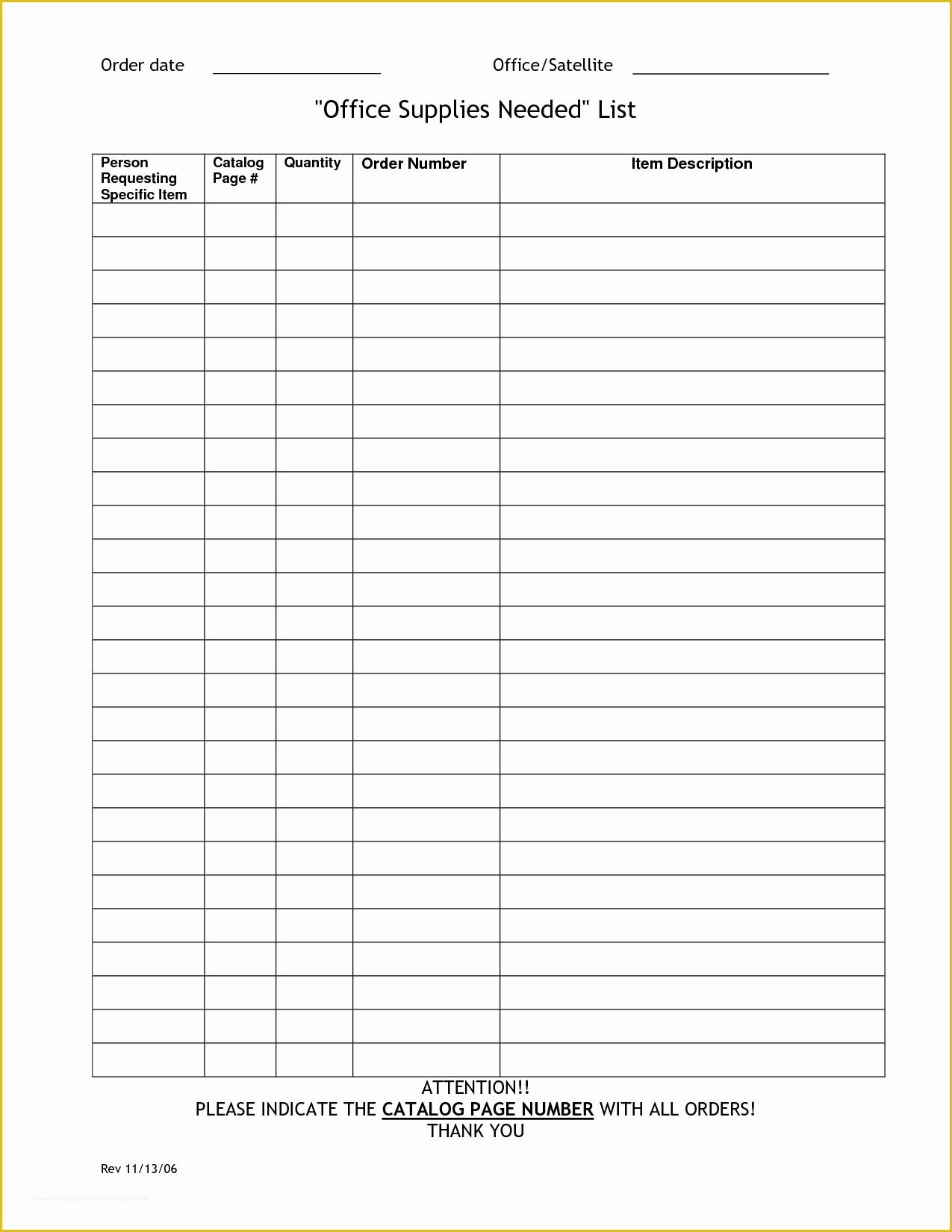 Free Office Supply List Template Of 8 Best Of Free Printable Fice forms Templates