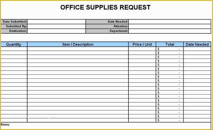 Free Office Supply List Template Of Free Office Supply List Template