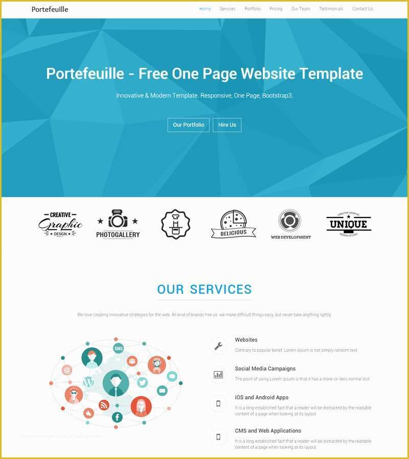 Free One Page HTML Template Of 10 Best Free Website HTML5 Templates May 2015