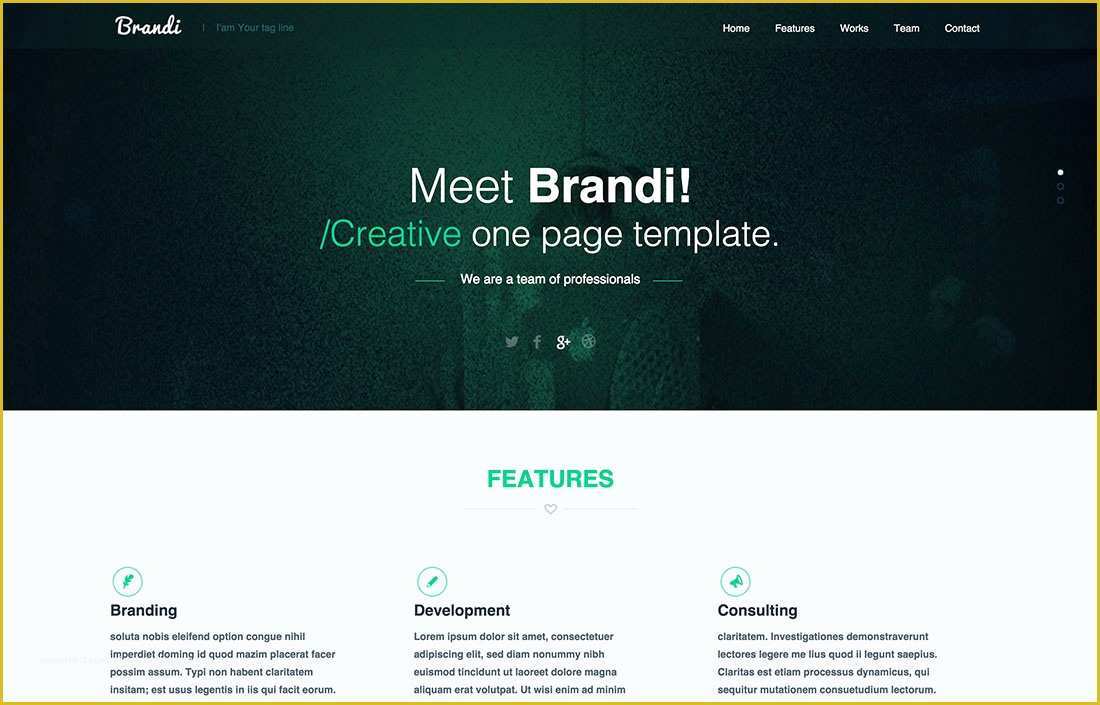 Free One Page HTML Template Of 23 Free E Page Psd Web Templates In 2018 Colorlib