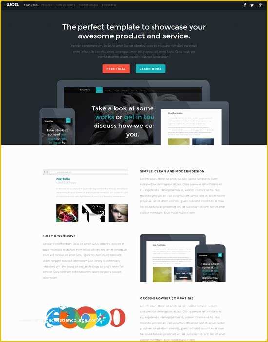 Free One Page HTML Template Of 70 Best E Page Website Templates Free & Premium