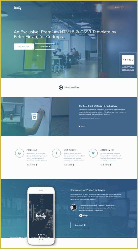 Free One Page HTML Template Of 70 Best E Page Website Templates Free &amp; Premium