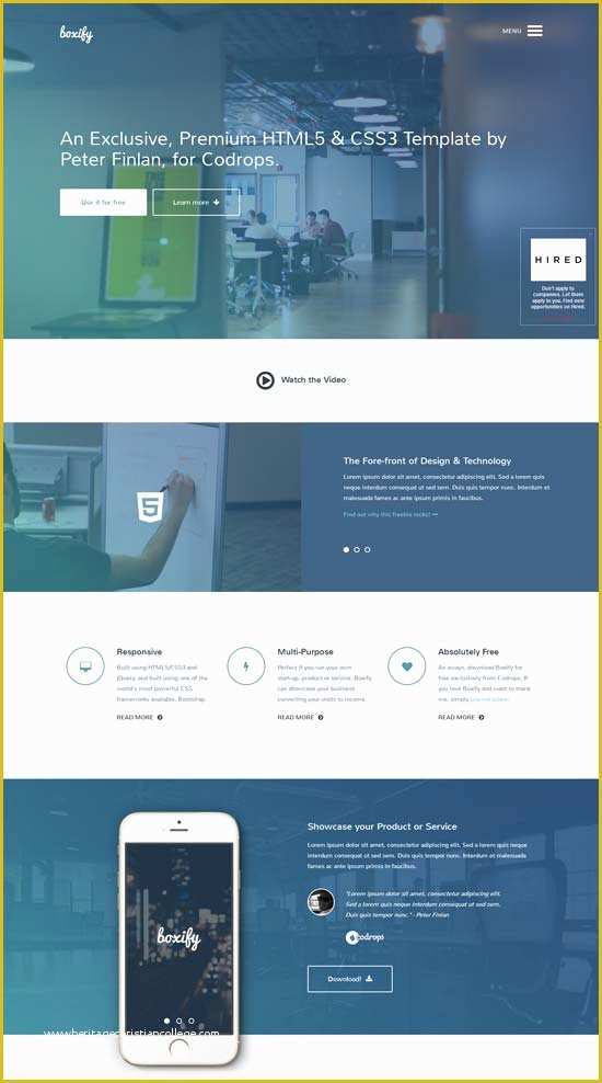 Free One Page HTML Template Of 70 Best E Page Website Templates Free & Premium