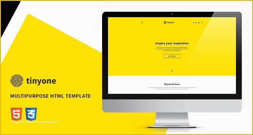 Free One Page HTML Template Of Tinyone Epage Multipurpose HTML Template