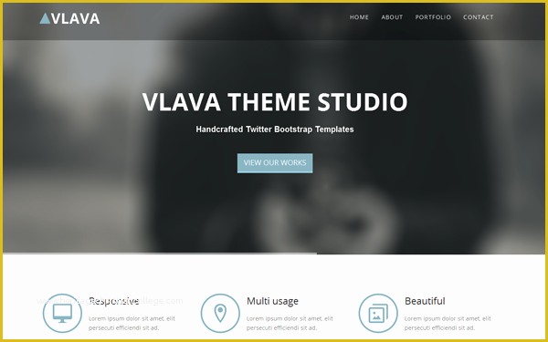 Free One Page HTML Template Of Vlava E Page Responsive Template