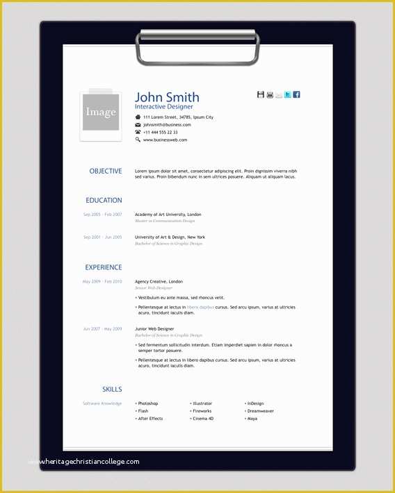 Free One Page Responsive HTML Resume Template Of 21 Professional HTML & Css Resume Templates for Free
