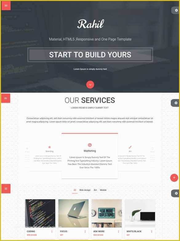 Free One Page Responsive HTML Resume Template Of 30 HTML5 Landing Page themes & Templates