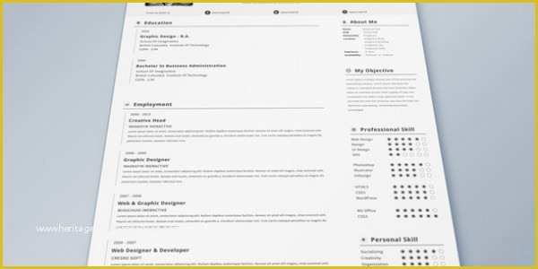 Free One Page Responsive HTML Resume Template Of 41 HTML5 Resume Templates Free Samples Examples format