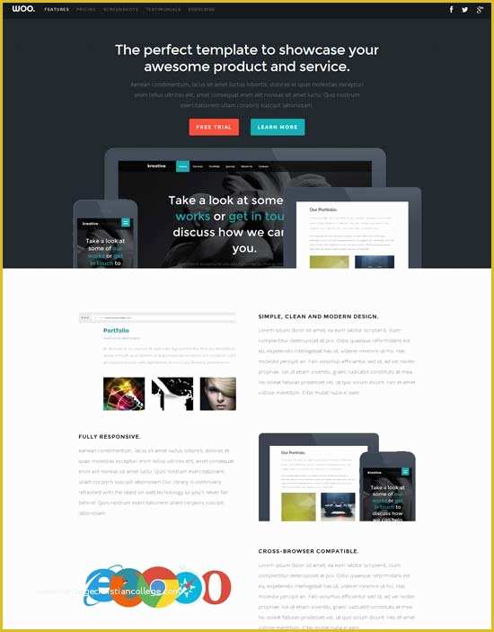 Free One Page Responsive HTML Resume Template Of 70 Best E Page Website Templates Free & Premium
