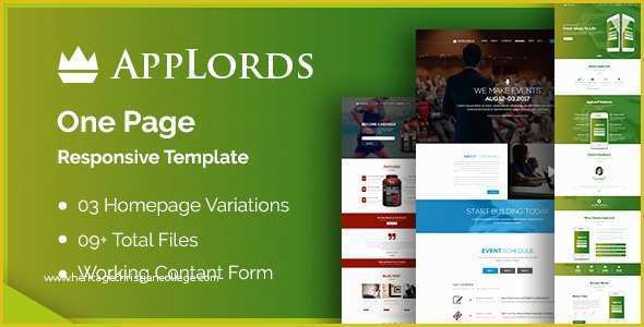 Free One Page Responsive HTML Resume Template Of Applords E Page Multipurpose Responsive HTML Template