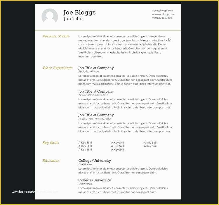 Free One Page Responsive HTML Resume Template Of Blank HTML5 Template HTML5 Blank Page Template Wordpress