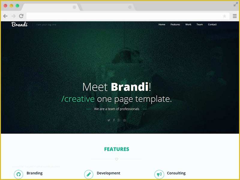 Free One Page Responsive HTML Resume Template Of Free E Page Responsive HTML5 Business Template Brandi
