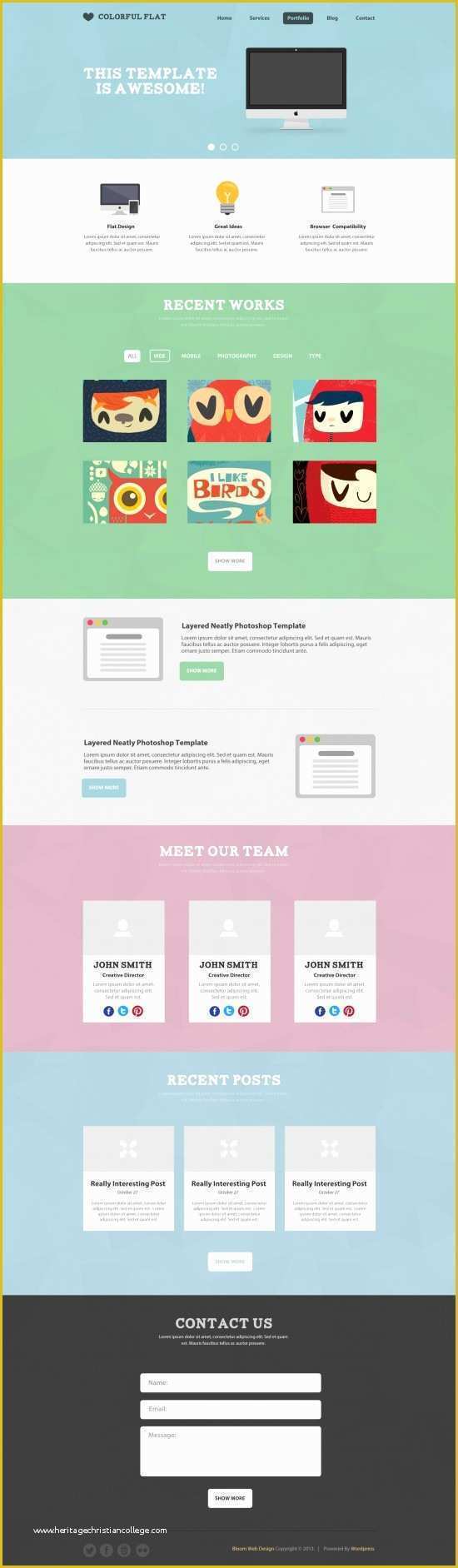Free One Page Web Page Templates Of 40 High Quality Psd Website Templates Designbump
