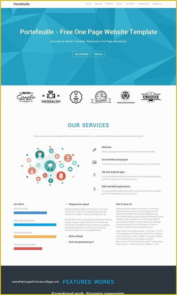 Free One Page Web Page Templates Of 80 Free HTML5 Website Templates