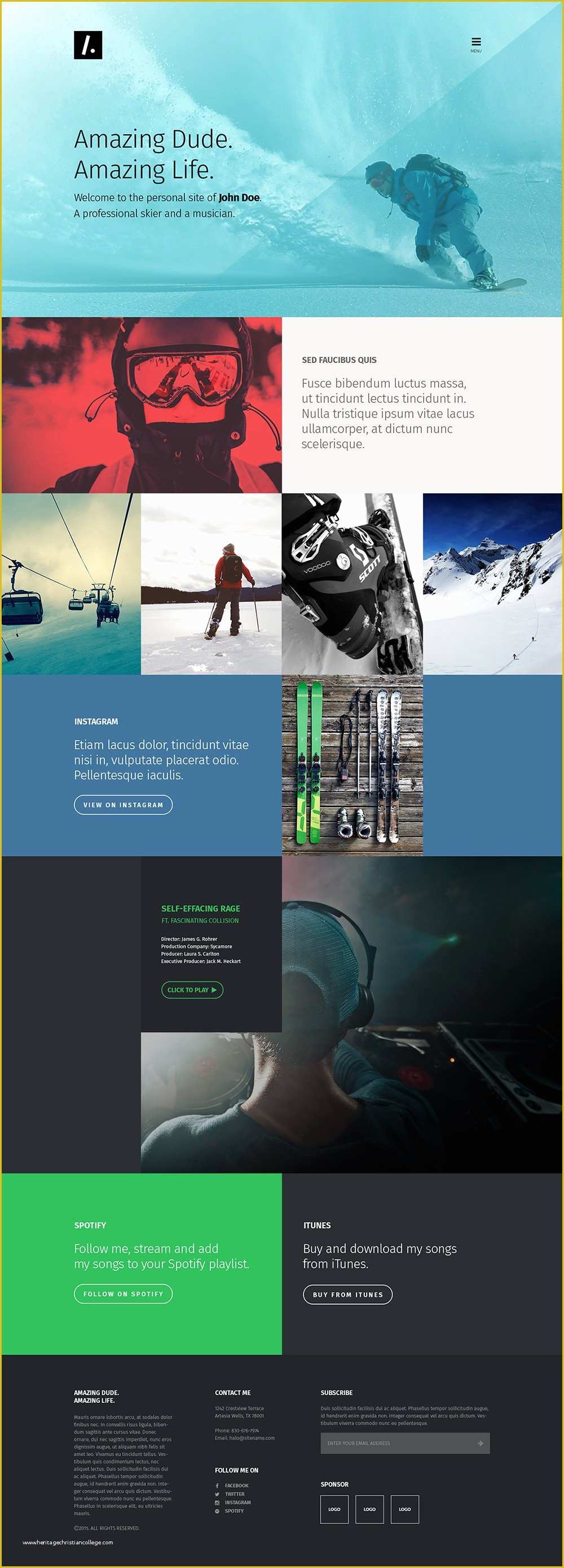 Free One Page Web Page Templates Of Free Single Page Website Templates Psd Css Author